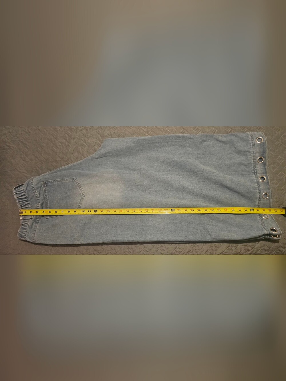 Wide Leg Jean with Grommet Details at the Hem - Picture 8 of 15